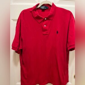 Ralph Lauren Men’s Large Red Polo-Note Small Hole Behind Collar